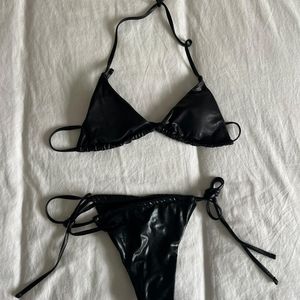 Pleather bikini top